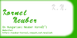 kornel neuber business card